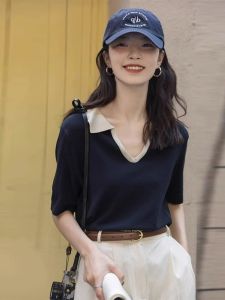 HUOLISI | Slimming Loose Straight Shoulder Polo T-shirt Summer 2026 New Style