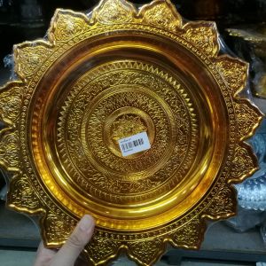 พานทอง พานเงิน สำหรับ วางของ มงคล งานเเต่ง งานบูญขนาดใหญ่ เเข็งเเรง น้ำหนักเบา มีให้เลือก 3 ขนาด - สำหรับ การจัดส่ง 3 ประเภท สินค้าพร้อมส่ง