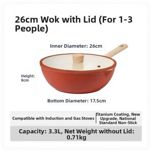 CAROTE | Non-stick Mica Flat Bottom Wok