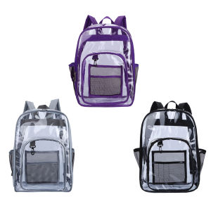 Mireille Preppy Style Women Multi Layers Rucksack Casual Clear Large Capacity Backpacks