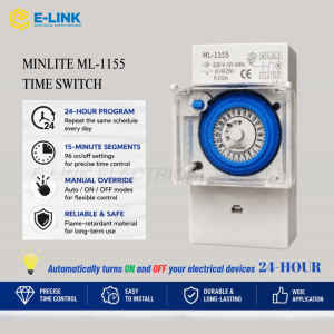 MINLITE ML-1155 Timer Switch (DIN RAIL MOUNT)