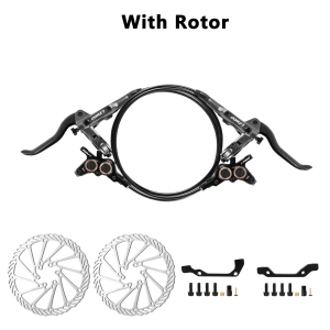 L-TWOO | LTWOO 4 Piston MTB Hydraulic Disc Brake Set Flat Bar Bike Front Rear Hydraulic Calipers Brake Levers Hose Adapters Cycling Parts