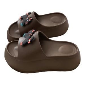 2026 New Womens Thick Heel EVA Slippers Home Bathing Anti-Slip Deodorant Summer Outdoor Wear Heightening Beach Sandals