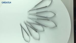 Straight/curved Needle Holder Stainless Steel Round Handle Needle Holding Forceps  Instruments 8Types Optional