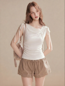 QIAOJIAOYA | Design Flared Waist Slim Fit Sleeveless Top For Women Summer