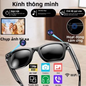 Kính Thông Minh Quay Video HD Với Tính Năng Nhận Diện Ảnh AI Dịch Thuật Chống Nước Kết Nối Bluetooth Dành Cho XIAOMI Huawei