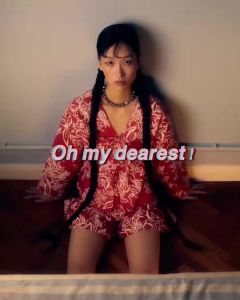 OMG GINGER TEA เสื้อคลุมแขนยาวผ้าลูกไม้ ผ่าหน้า ติดกระดุมจีน