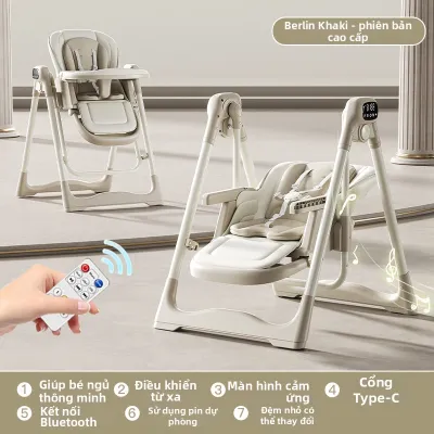 Ghế Ăn Dành Cho Bé Đa Năng Gập Điện Tử Có Tính Năng Khuấy