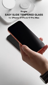 RINGKE® EASY SLIDE TEMPERED GLASS Zero Chances Failure iPhone Air (2-Pack) Shatterproof 9H Full Coverage Tempered Glass