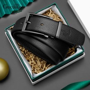 Crocodile | Genuine Leather Mens Belt Pin Buckle