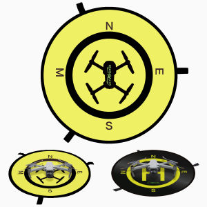 Drone Landing Pad Waterproof 55cm/21 Universal Landing Pad Accessories Fast-fold Double Sided Quadcopter Landing Pad for RC Drones Helicopter Drones DJI Mavic Pro Spark