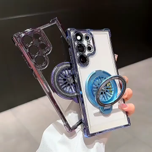 Case untuk Samsung galaxy A56 5G / A36 5G / A55 5G / A35 5G / A16 5G / A15 5G 4G / A25 / A54 5G / A34 5G  Soft Hadr Case Ring MagSafe magnet Clear Transparan Bumper anti crak standing Shocprof Casing cover plating