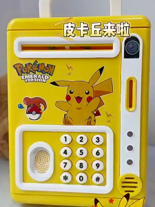 Pokemon Pikachu Electronic Piggy Bank Atm Password Smart Money Music Cash Saving Action Figure Kids Toy Christmas Gifts DWEL