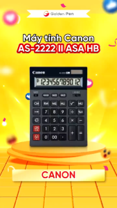 Máy tính cầm tay Canon AS-2222 màn hình LCD lớn bảo hành 3 năm dành cho cửa hàng kinh doanh văn phòng