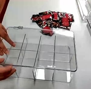 8-Grid Acrylic Tea Container Storage: BPA-Free Clear Pantry Solution