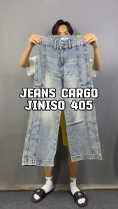 JINISO Loose Cargo Denim Jeans Pria 405