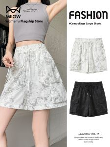 MiiOW | American Style High Waist Short Pants Womens Summer New Casual Sports High Lengthening Effect Versatile Skirt Pants