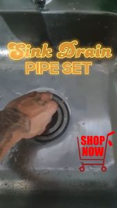 Stainless Steel Sink Drainer & Sink Drain Pipe Set Sewer Accessories 1015