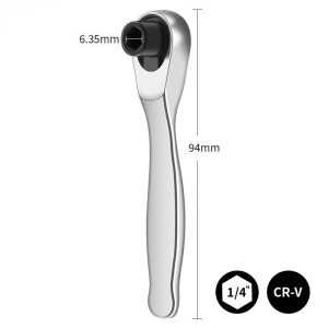 Ratchet Wrench - 1/4 Drive Ratchet Handle with 72 Teeth Quick Release Screwdriver Bits Hand Tool for Auto Motorcycle Repair