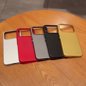 Luggage Striped Textured Metallic Paint Phone Case for Redmi K60 K70 K80 K90 Ultra Turbo 4 5 Pro Max Shockproof Matte Hard Cover