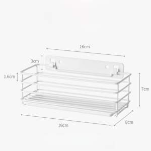 Kitchen Rag Rack Sponge Storage Organizer Drain Rack Sink Rack Wall-mounted Drain Basket Free Punching
