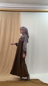 Gamis Ceruty Etnik Mix Crinkle Airflow Amira Set Jilbab Terbaru
