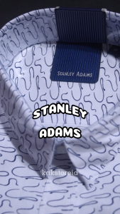 STANLEY ADAMS Kemeja Pria Formal Lengan Pendek Putih Motif Reguler SAR 106