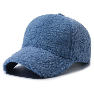 Womens Autumn/Winter Korean Style Trendy Beanie Hat with Teddy Fleece Thickening for Warmth Baseball Cap