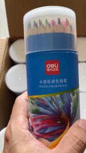 Bút chì màu Deli gốc nước dạng cốc 7071 màu sắc tươi sáng