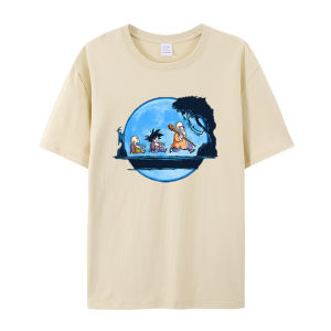 Bandai | The 2025 Summer Fashion Short-sleeved Dragon Ball Goku and Turtle Sage Printed Round-neck T-shirt Is Loose and Versatile for
