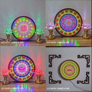 Hào Quang Led 8 Chương Trình Nhiều Mẫu Đèn Trang Trí Bàn Thờ Cho Tượng Phật CHQ-8CT-01