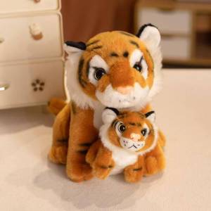Beast Kingdom | Newest Simulated Mother and Son Tiger Doll Kawaii Stuffed Plush Toy Doll Cartoon Anime Cute Pillow Kids Birthday Gift Doll