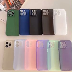 Transparent Matte Case For iPhone 15 14 13 12 11 Pro Max Plus Ultra-Thin Soft Full Cover Camera Protect Casing Gold