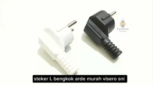 Steker L Bengkok Arde VISERO SNI Putih Hitam Colokan Listrik Murah