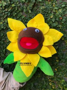 Boneka Muppet Mulut Gerak Karakter Bunga Matahari / Mainan Edukasi Hand Puppet