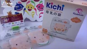 Túi Trữ Sữa Kichilachi 200ml Có Khóa Zip Chắc Chắn Chống Rò Rỉ Hộp 32 túi