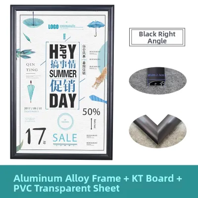 Aluminum Alloy Poster Frame Sliding Wall Advertising Frame Replaceable Photo Frame Home Decor Simple Modern Rectangle Shape