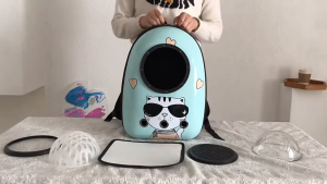 Lovinland Cats Backpack Window Astronaut Bag Carrier Capsule Corp Cats Puppy Double Shoulder Bag Fashion Small Pet Travel Bag