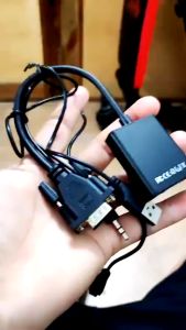 Bộ cáp chuyển đổi tín hiệu từ VGA sang HDMI có âm thanh + dây cáp Micro USB FULL HD 1080P (dài 20cm) vga to hdmi