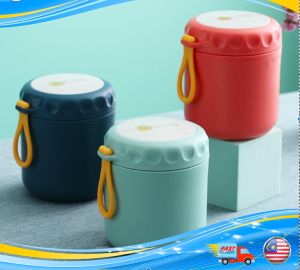 Stainless Steel Thermos Soup Cup Container Insulated Bowl 400ml With Spoon 日式 不锈钢 保温汤杯 汤粥碗盒 早餐杯 便携 配送汤匙