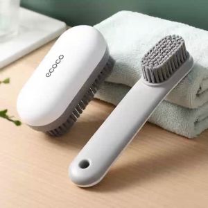 2in1 Fine Cleaning Scrub Laundry And Shoe Brush Soft Bristle Household Washing Clothes Scrubbing Tool With Handle TH