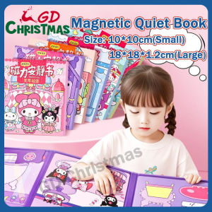 Cartoon Magnetic Kuromi Paper Doll House Book Set Sanrio Quiet Book Gifts for children