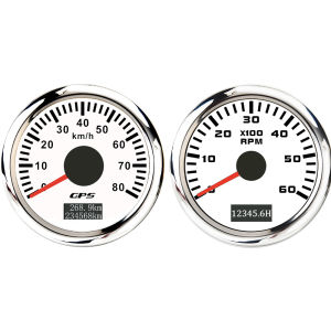 ELING 52mm GPS Speedometer 30K 60K 80K 120K 200K with Tachometer 3K 4K 6K 8K RPM with 7Colors Backlight 12V 24V for Car Yachts