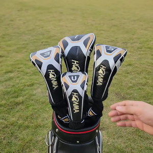 New Golf Driver Head Cover hon-ma Golf Wood Cover PU Clubs Head Cover Dustproof Covers