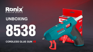 Ronix Tools (8538) Premium Quality German Technology | NEW ARRIVAL 4V (CORDLESS) Rechargeable Hot Melt Glue Gun 20W Lithium-ion Battery Powered Fast Heating 25s Auto Shut Off DIY Craft Repair Tool with USB Charger + Glue Sticks