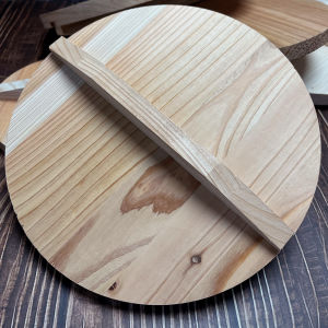 Handcrafted Cedar Wood Pot Lid Eco-friendly Rural Large Iron Pot Cover Healthy Cooking Utensil Wooden Kitchen Accessories