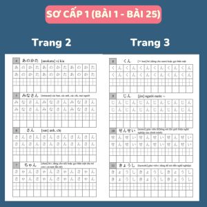 🌈 Từ vựng Minna-no Nihongo - Vở luyện viết tiế.ng Nhật cho người mới bắt đầu - Tạp hoá Leng Keng