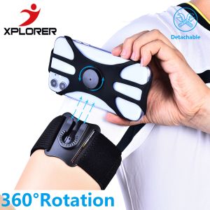 4.5inch 7 inches Cellphone Holder Large Sport Rotation Arm Wrist Band for Jogging Cycling Rider Motorcycle