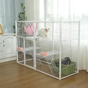 Papapet Cat Cage Cat House heavy duty 3Layer pet cage Big Size Large Platform Cat Villa Sturdy and durable With tray