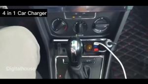 【Quick delivery】Original LED Car charger 12V Fast charger socket 3.1A Digital display Dual USB Cigarette lighter Adapter Car Converter High quality wireless inverter with voltmeter 24V Truck socket distributor